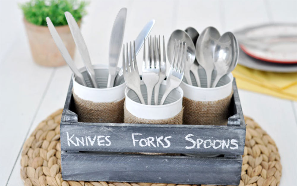 Super-Cute-Tin-Cans How to Organize Kitchen Utensils to Find Them Better