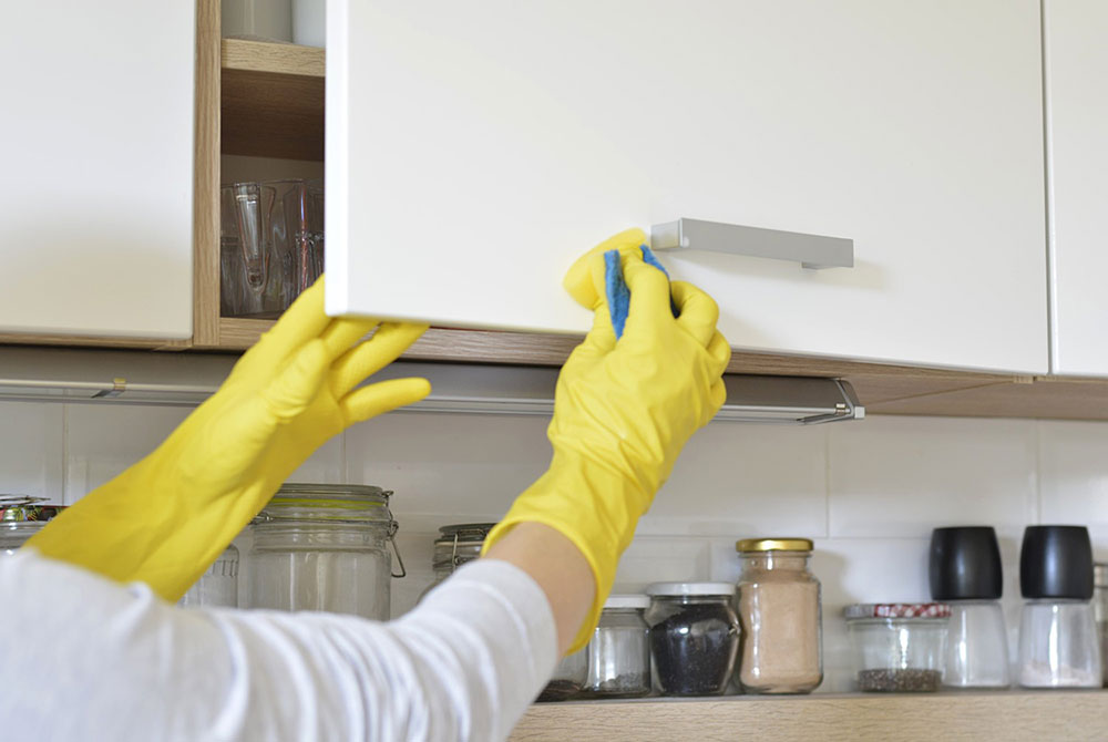 dish1 How Do I Clean Sticky Kitchen Cabinets? (Answered)