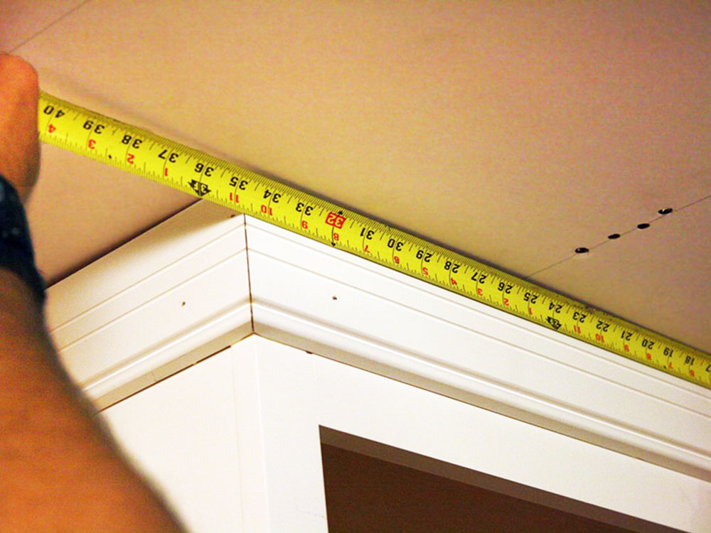 measure How To Install Crown Molding On Kitchen Cabinets