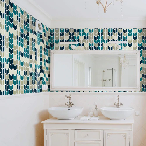wallpaperbathroomblue Modern wallpaper: advantages and inspirations for decorating