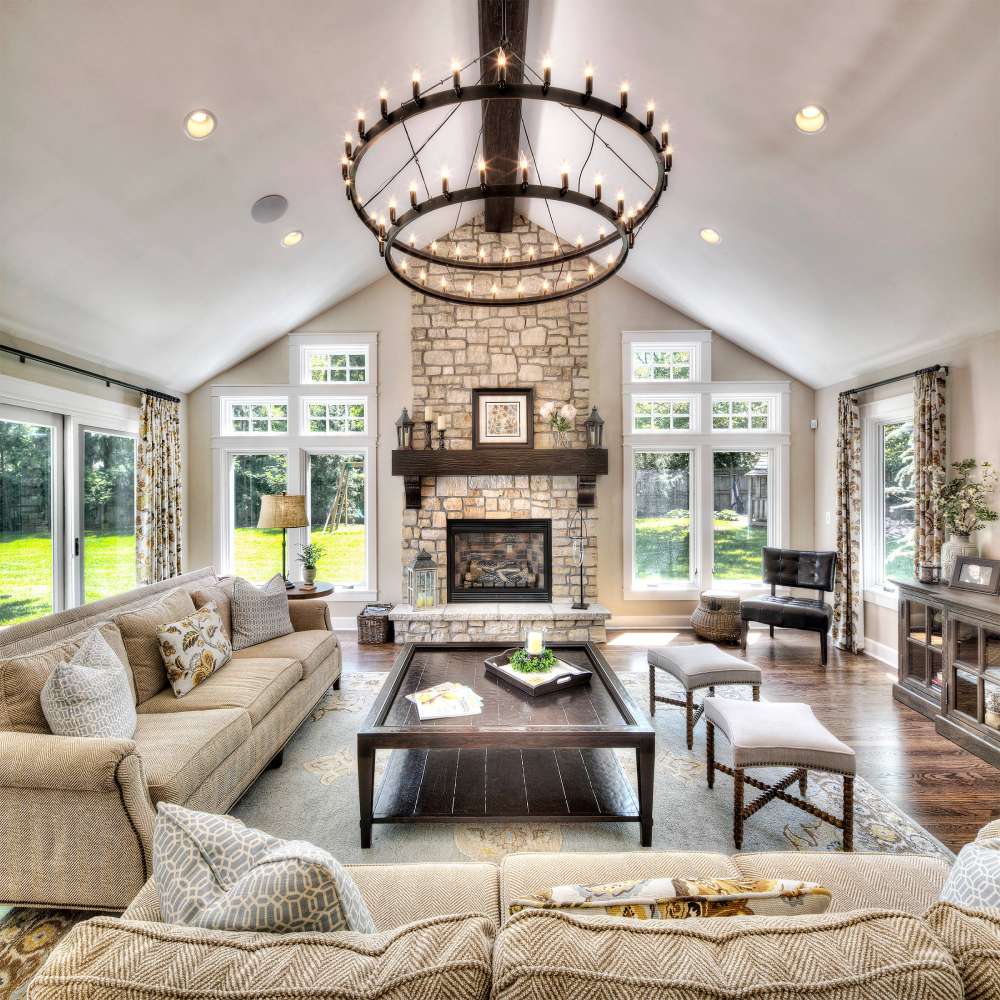 1-10-3 How to Decorate a Living Room with Vaulted Ceilings