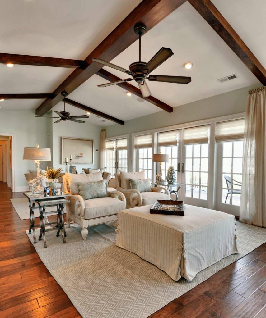 How to Decorate a Living Room with Vaulted Ceilings