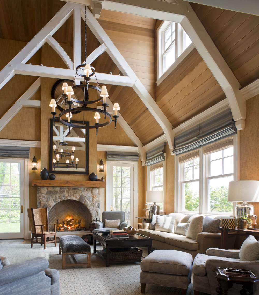 1-14-3 How to Decorate a Living Room with Vaulted Ceilings