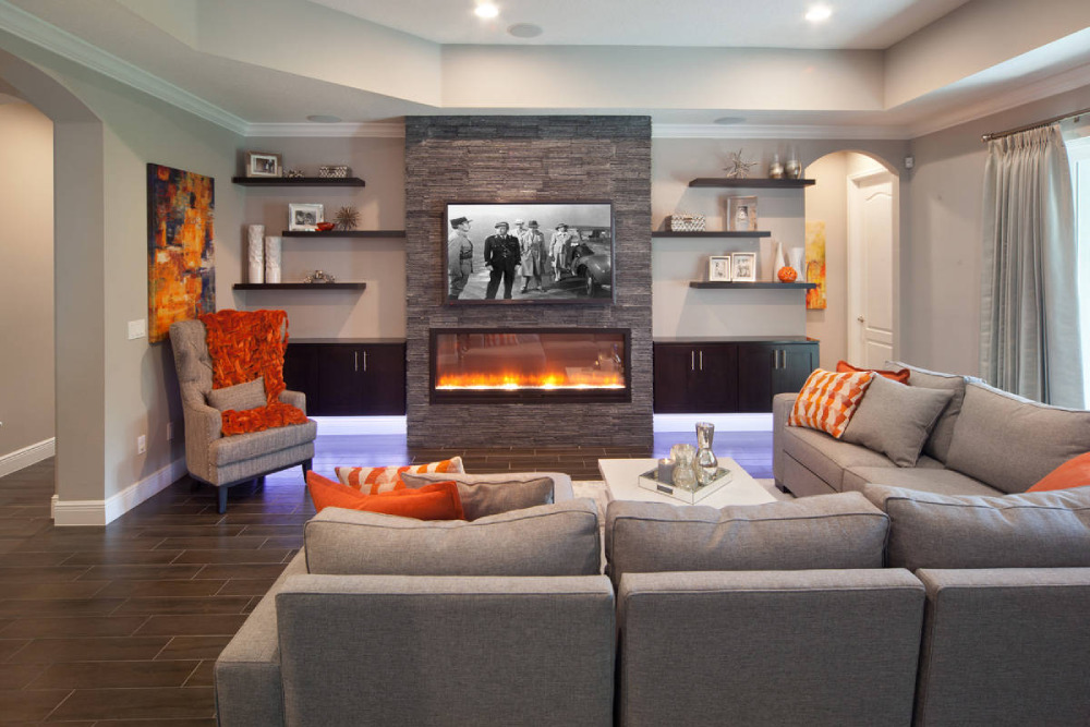 1-13-2-1 Electric fireplace ideas with the TV above: 14 Examples