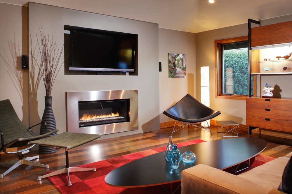 1-14-2-1 Electric fireplace ideas with the TV above: 14 Examples