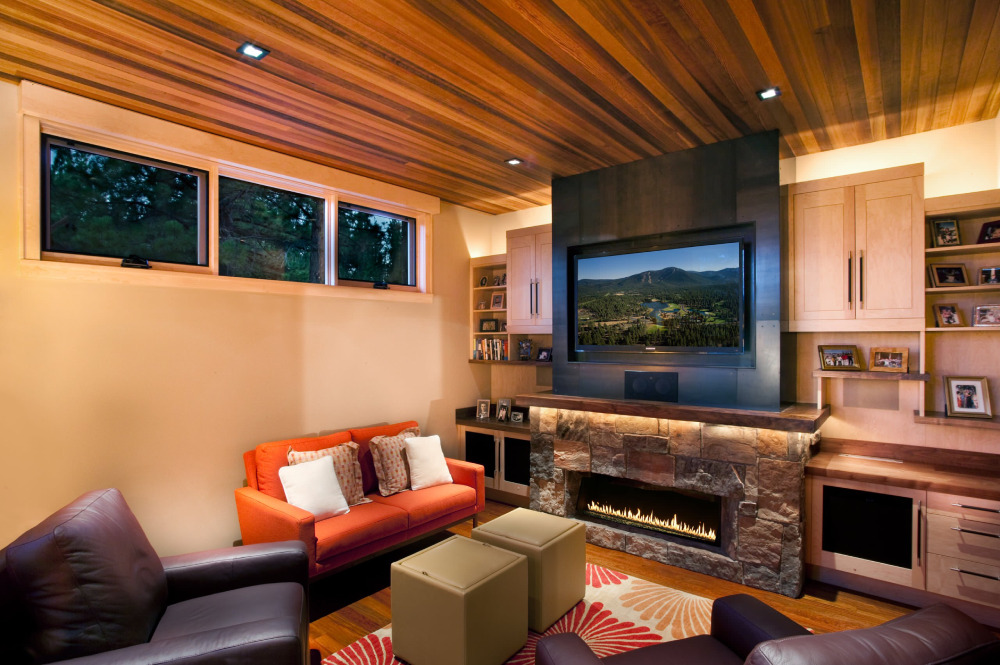 1-18-2-1 Electric fireplace ideas with the TV above: 14 Examples
